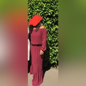 Off the shoulder maxi dress